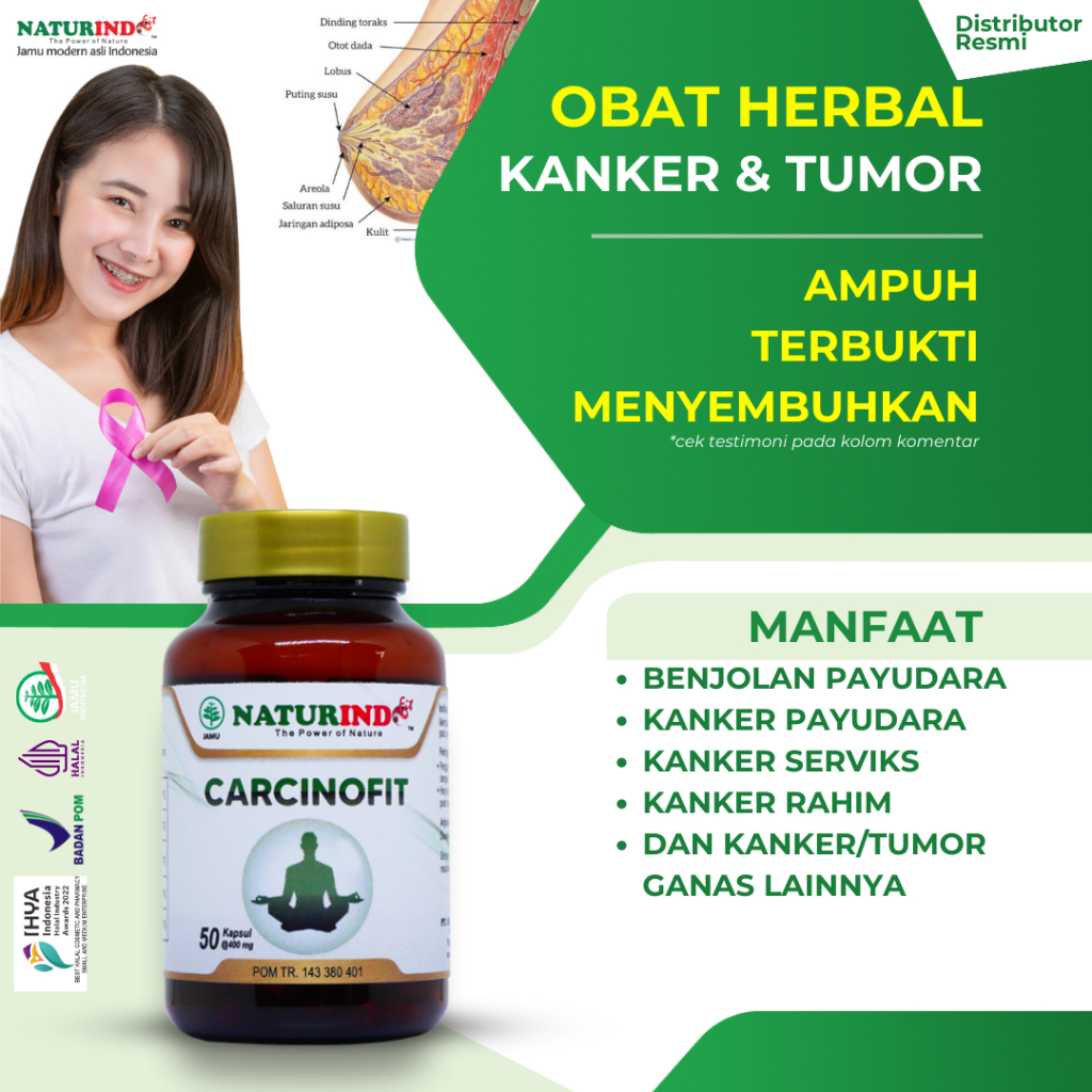 Naturindo Carcinofit Obat Kanker Payudara Serviks Tumor Benjolan Rahim Carcinofit Naturindo