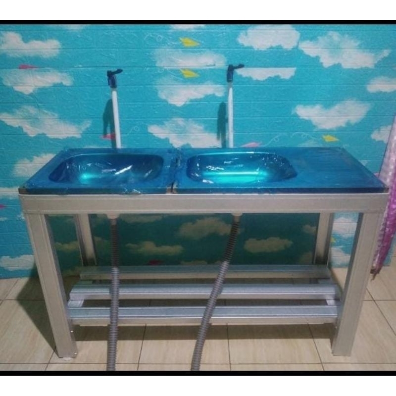 KHUSUS KOTA SEMARANG 2 LUBANG wastafel cuci piring portable