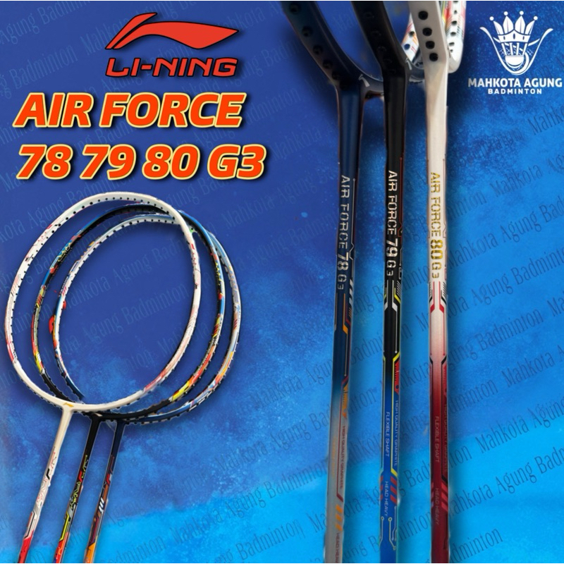 Raket Badminton Lining AIR FORCE 78 79 80 G3 5u ORIGINAL AIRFORCE 80 G3 RINGAN EXTRA POWER ALL