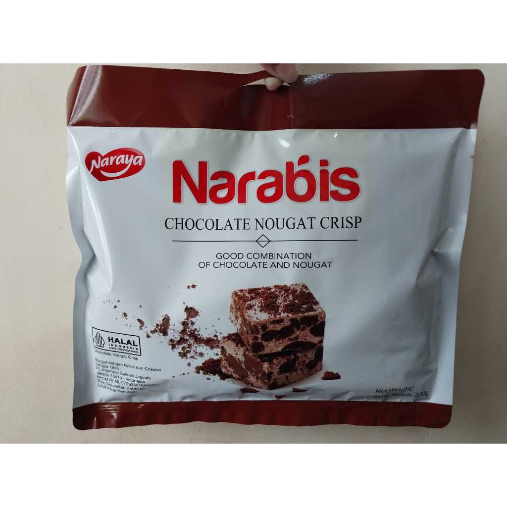 

NARAYA Narabis Nougat Crips I Nougat dengan kukis I Berat Bersih 200gr