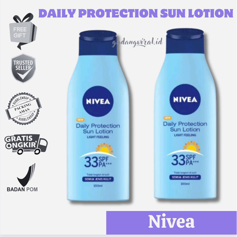 -GV- NIVEA DAILY PROTECTION SUN LOTION SPF 33 PA+++ 100ML SUNBLOCK NIVEA