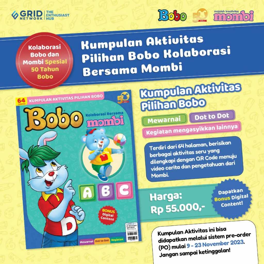 Majalah Bobo Aktivitas Kolaborasi Mombi