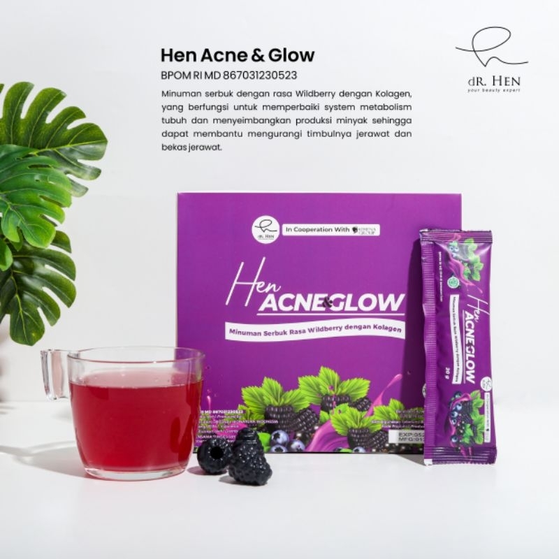 Dr Hen ACNE & GLOW COLLAGEN By Dr. Richard Lee - 1 BOX = 16 SACHET (Exp 01/26) | Dr. Hen Collagen Ac