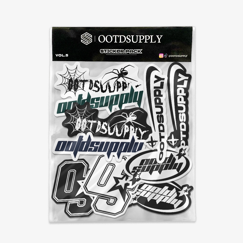 

Stickers Pack Series OOTDSUPPLY Waterproof (Random)