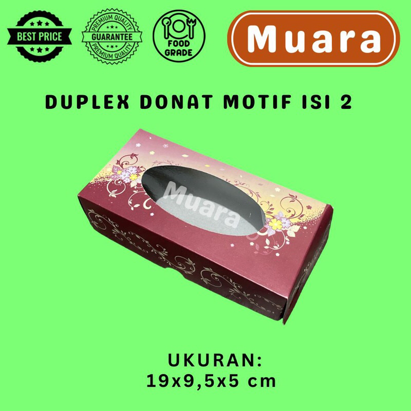 

Dos Duplex Donat Motif Isi 2 / Kardus Kotak Box Dus Donat Isi 2