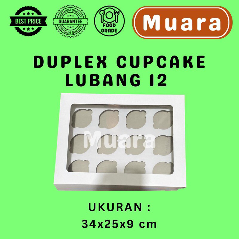 

Dos Duplex Cupcake Isi 12 / Kotak Kardus Box Dus Hampers Kue Cupcake Isi 12 Duplex Putih