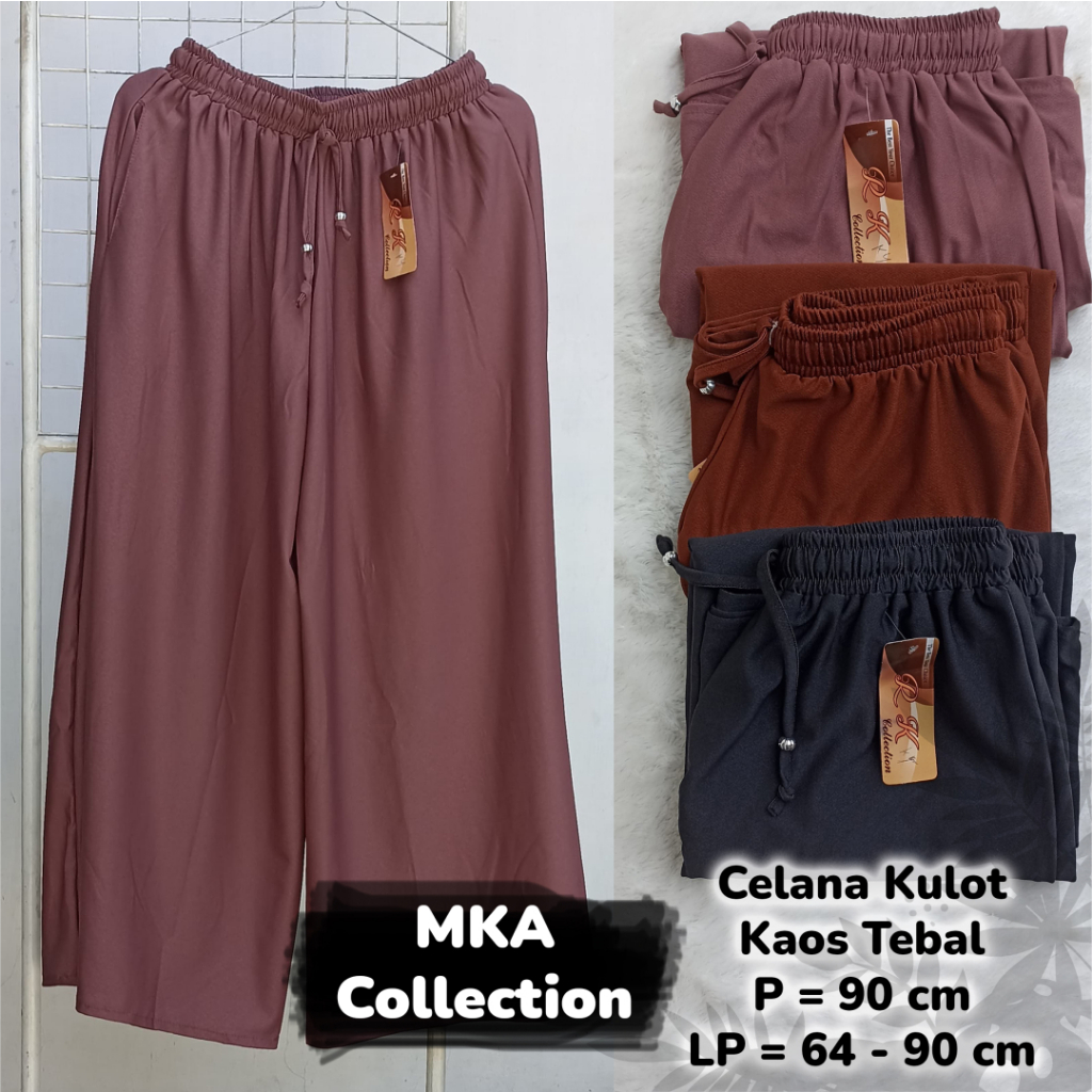 Celana Kulot Wanita Bahan Kaos Tebal