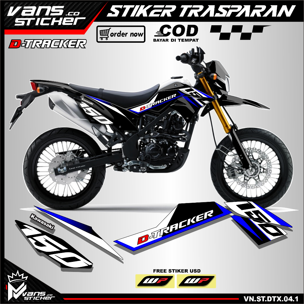 Sticker Striping Dtracker 150 SE - Stiker Motor Kawasaki D-Tracker all New DTracker MOTIF ORI