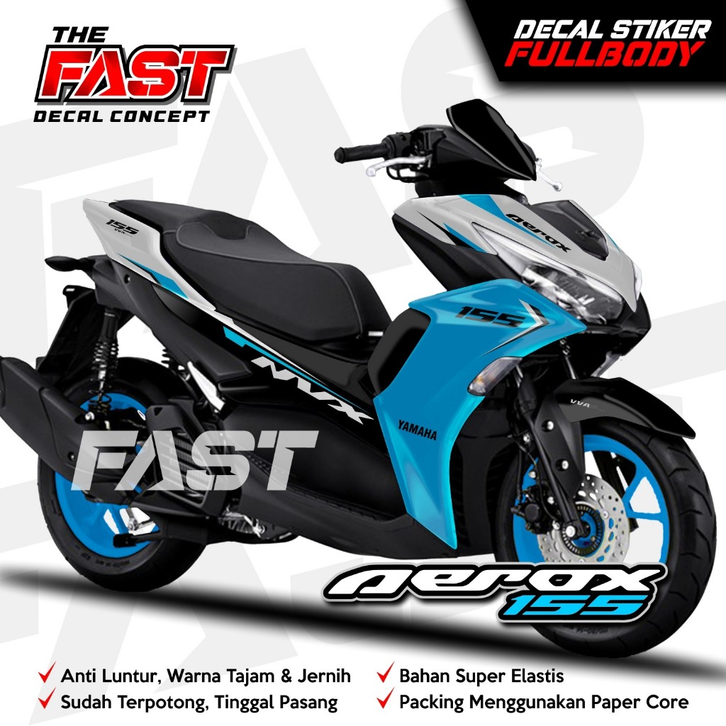 (ANTILUNTUR) Decal Sticker Aerox New NVX Simple Variasi Fullbody All New Aerox 155 Connected - Dekal