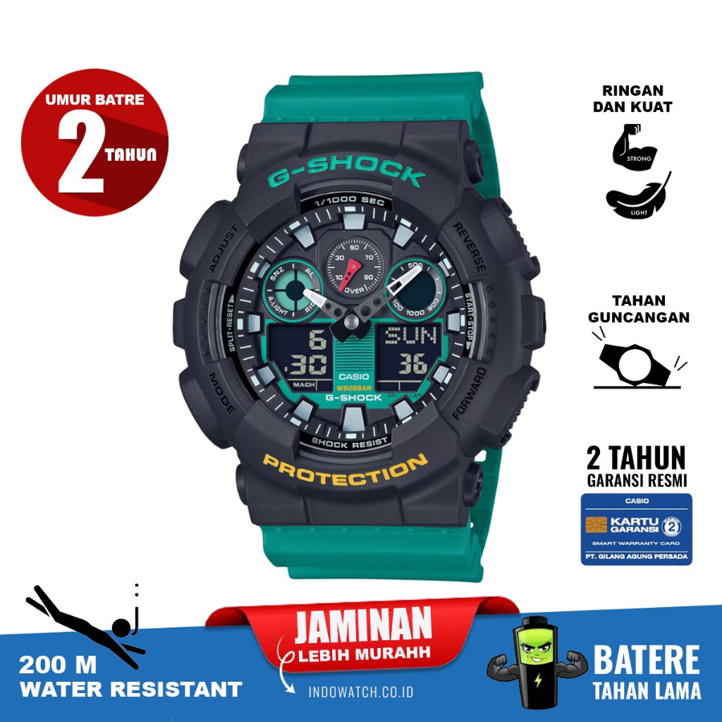 Casio G-Shock GA-100MT-1A3 g shock ga100 ga 100 original garansi resmi