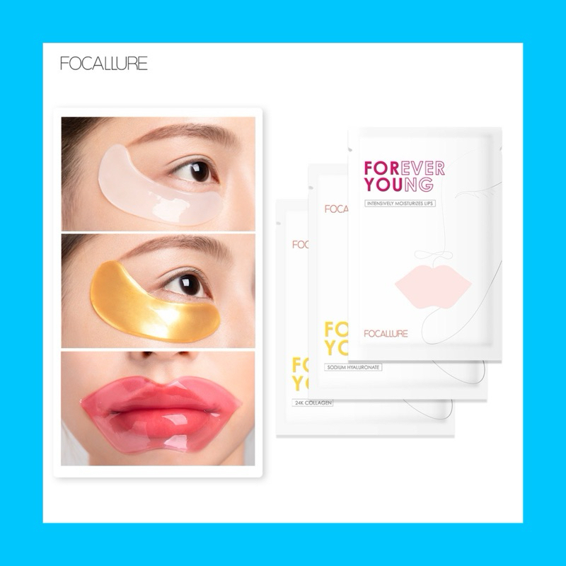 FOCALLUREForeverYoung Collagen Crystal Hydra-Gel Eye Mask | 24K Gold Pure Luxury Eye Mask | Moisturi