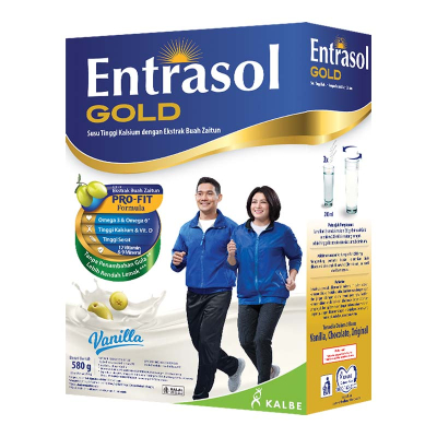 

ENTRASOL GOLD SUSU BUBUK NUTRISI DEWASA VANILA170 GRAM/580GRAM/COKELAT 580GRAM/170GRAM/SUSU LANJUT USIA/SUSU BUBUK