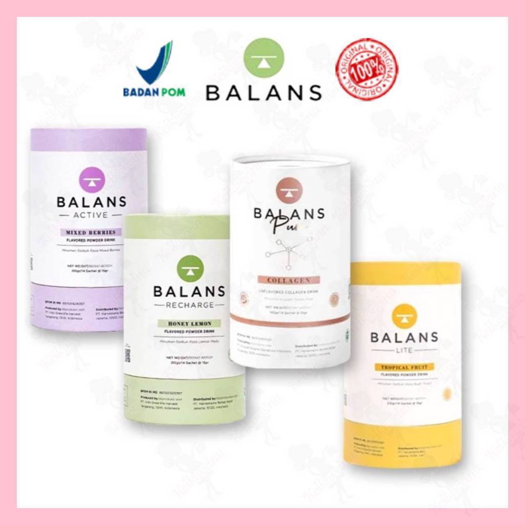 

BALANS ACTIVE Mixed Berries / RECHARGE Honey Lemon / LITE Tropical Fruit / PURE Collagen