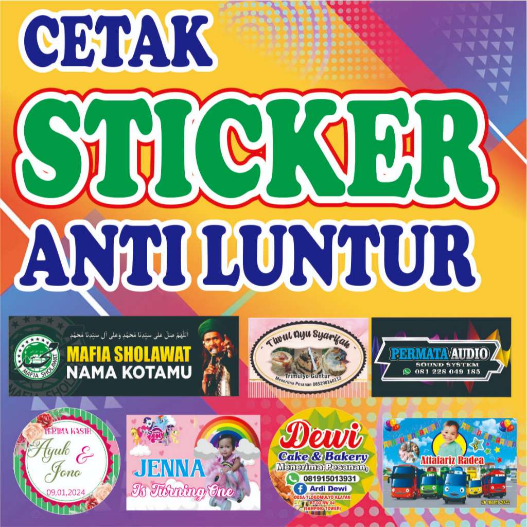 

Cetak Stiker Label Anti luntur A3+