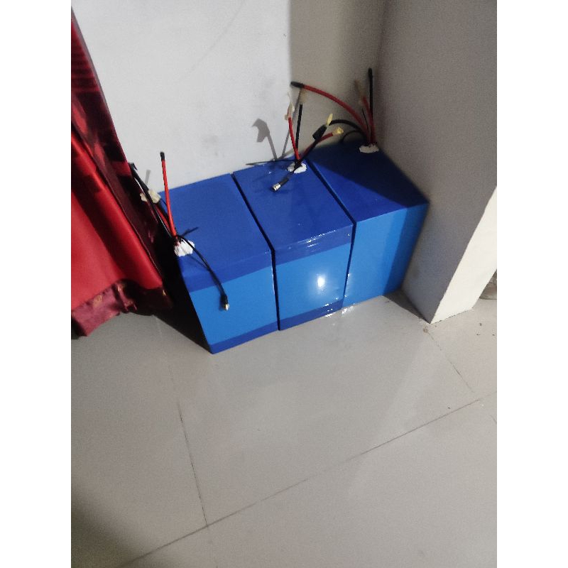 baterai lifepo4 60v 50ah smart bms 80a bonus smart lcd indikator