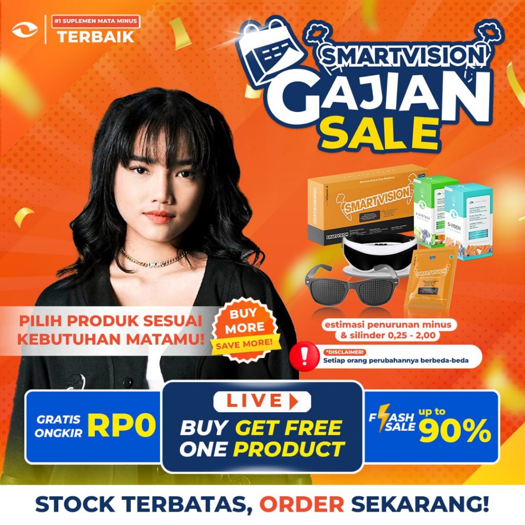 

SMART VISION Suplemen Mata Minus, Plus, & Silinder Terbaik - 1 Box Smart Vision Blueberry