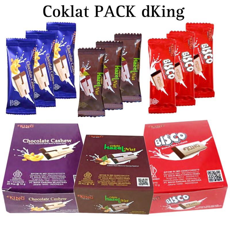 

[ECER] Chocolate Cashew dKing - Coklat Mede Murah - Cokelat Mede Cemilan Viral