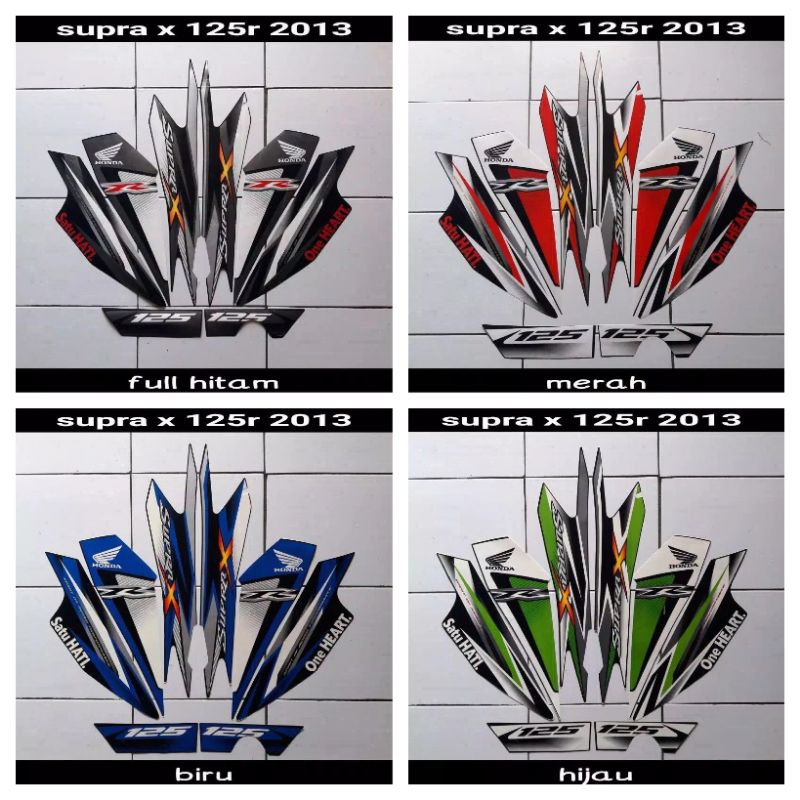 Stiker striping list body full set motor Honda Supra X 125 R 2013