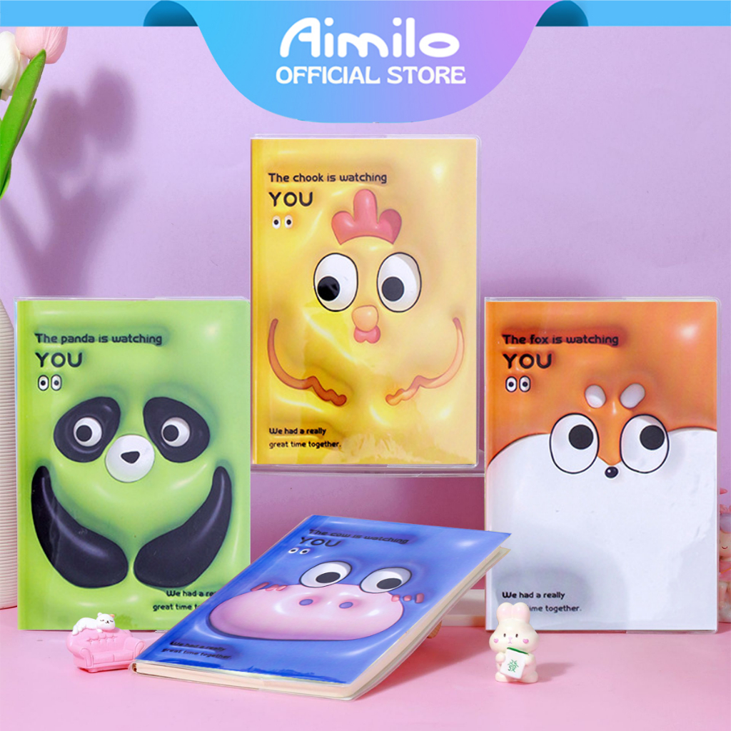 [READY] Aimilo New Notebook A5 Buku Sedang Aesthetic Scrapbook Mini 60 Lembar