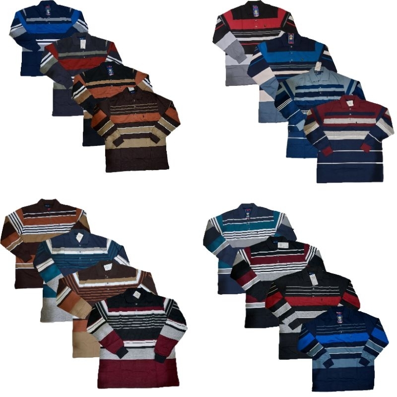 Kaos Kerah Lengan Panjang BIG JUMBO SIZE  XXXXL / 4L