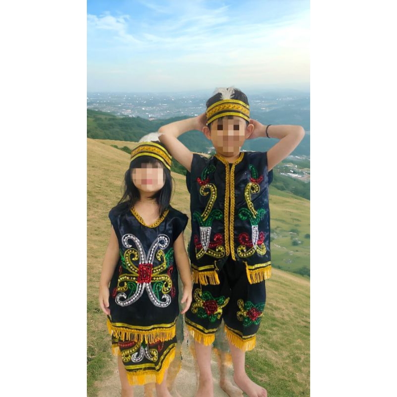 Baju Adat Dayak Anak / Baju Adat Dayak Dewasa / Baju Adat Kalimantan Anak / Baju Adat Kalimantan Dew