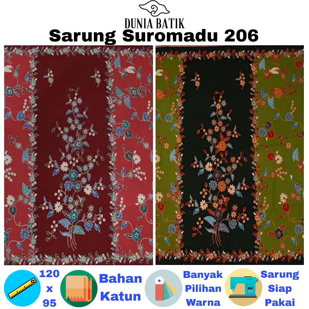 Sarung Batik Suramadu 206 Sarung Jarik Halus Suromadu Perempuan Dewasa Kain Murah Bawahan Tradisiona