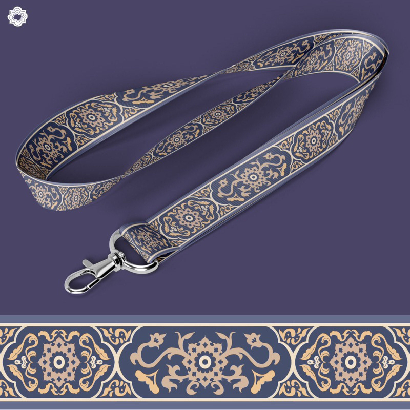

ROYAL LAVENDER TALI LANYARD ID CARD & DOMPET By Fivory (90x2cm) MOTIF BATIK + TIMUR TENGAH
