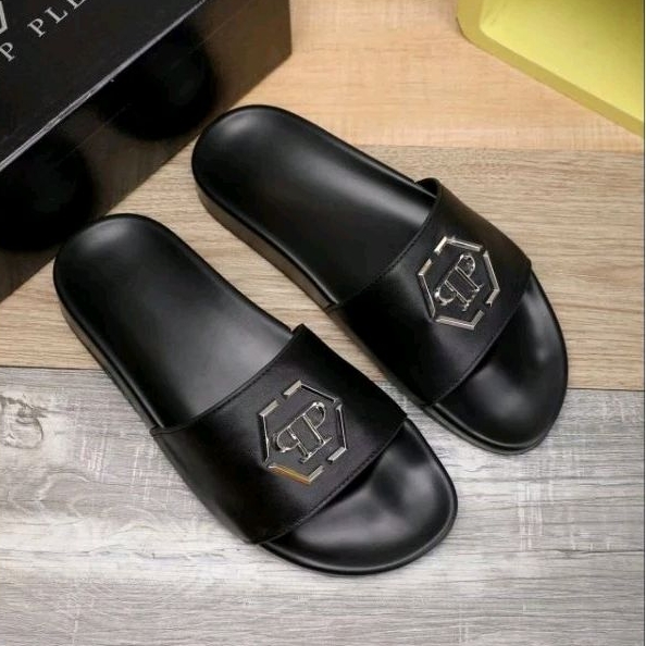 sandal pria slide pp sendal cowok philipp plein slip on men slippers