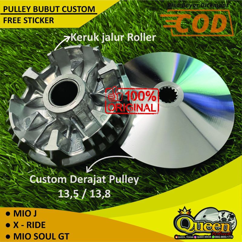 PULLEY RUMAH ROLLER +KIPAS BUBUT CUSTOM MIO J RUMAH ROLLER X-RIDE RUMAH ROLLER MIO RACING