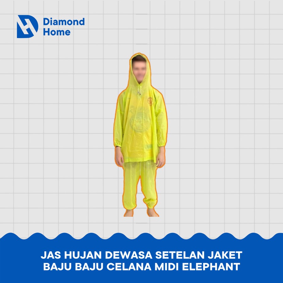 Jas Hujan, Mantel Dewasa Setelan Jaket Baju Celana Midi