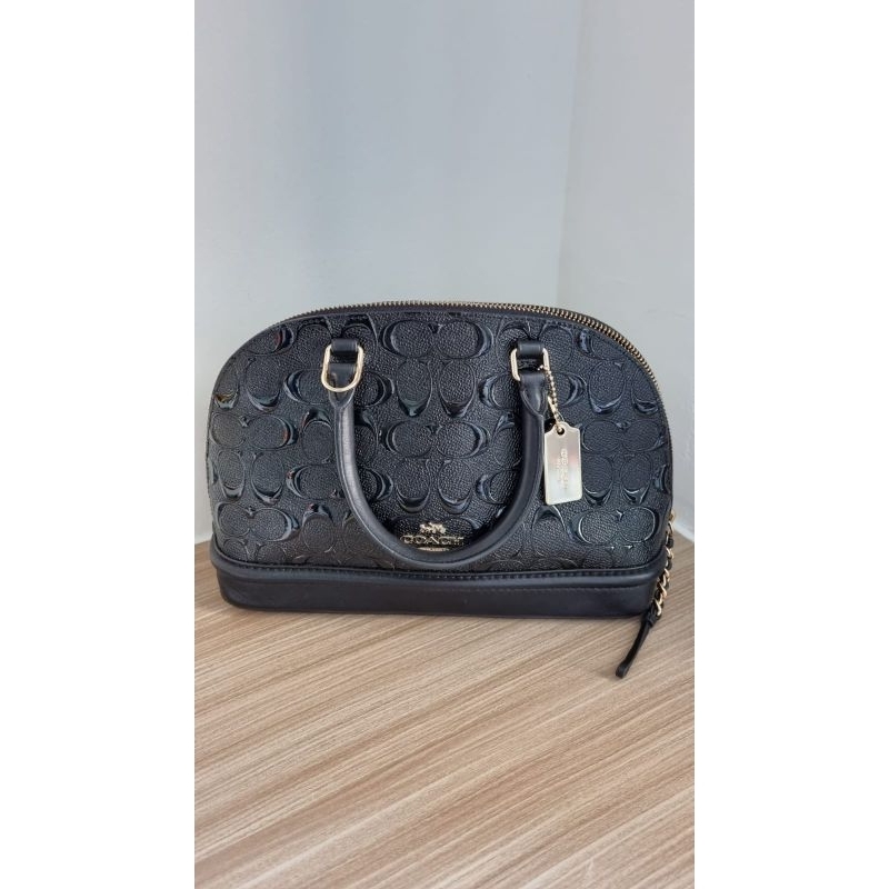 PRELOVED TAS COACH MINI SIERRA IN SIGNATURE EMBOSSED ORIGINAL