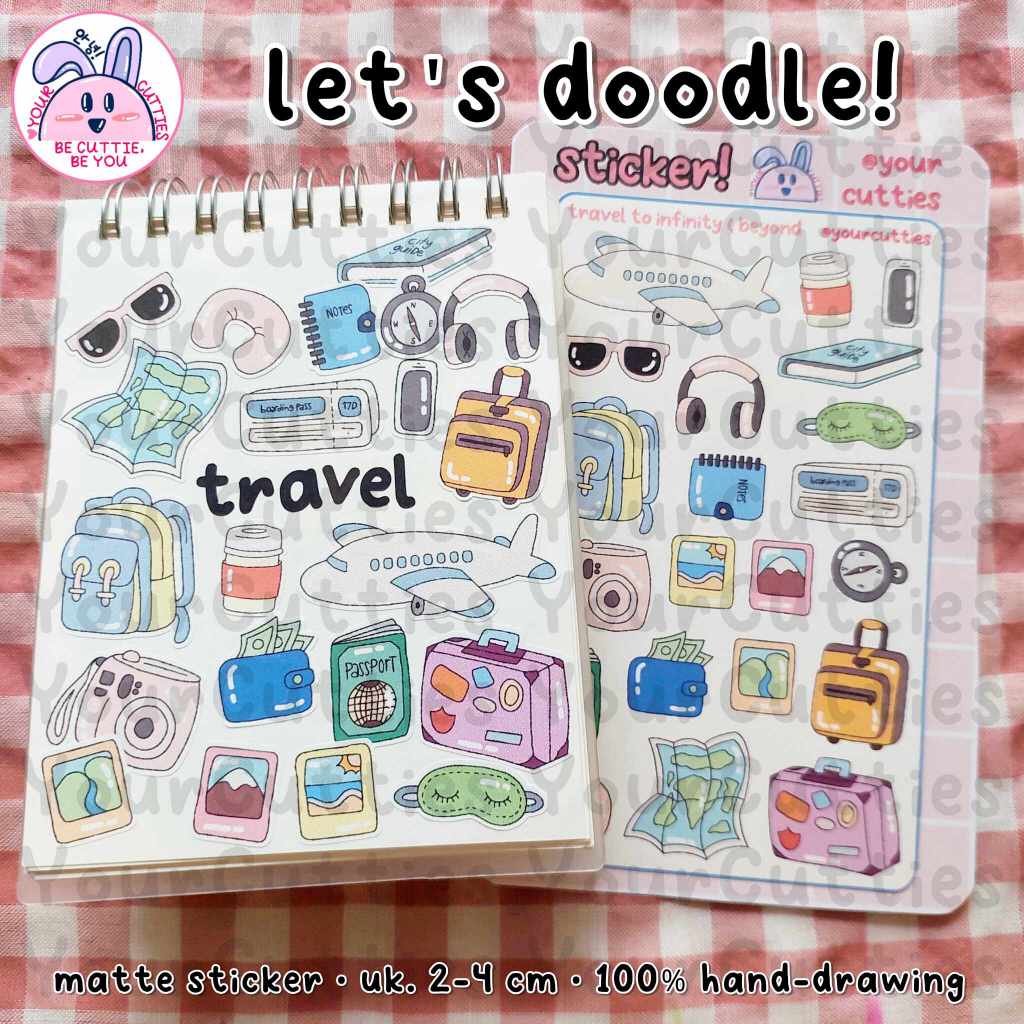 

[SHEET] STIKER TRAVEL JALAN-JALAN TRAVEL TO INFINITY JURNAL BUJO PLANNER LUCU MURAH