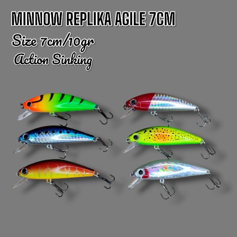 MINNOW REP AGILE 7CM/10GR. UMPAN HAMPALA. UMPAN CASTING