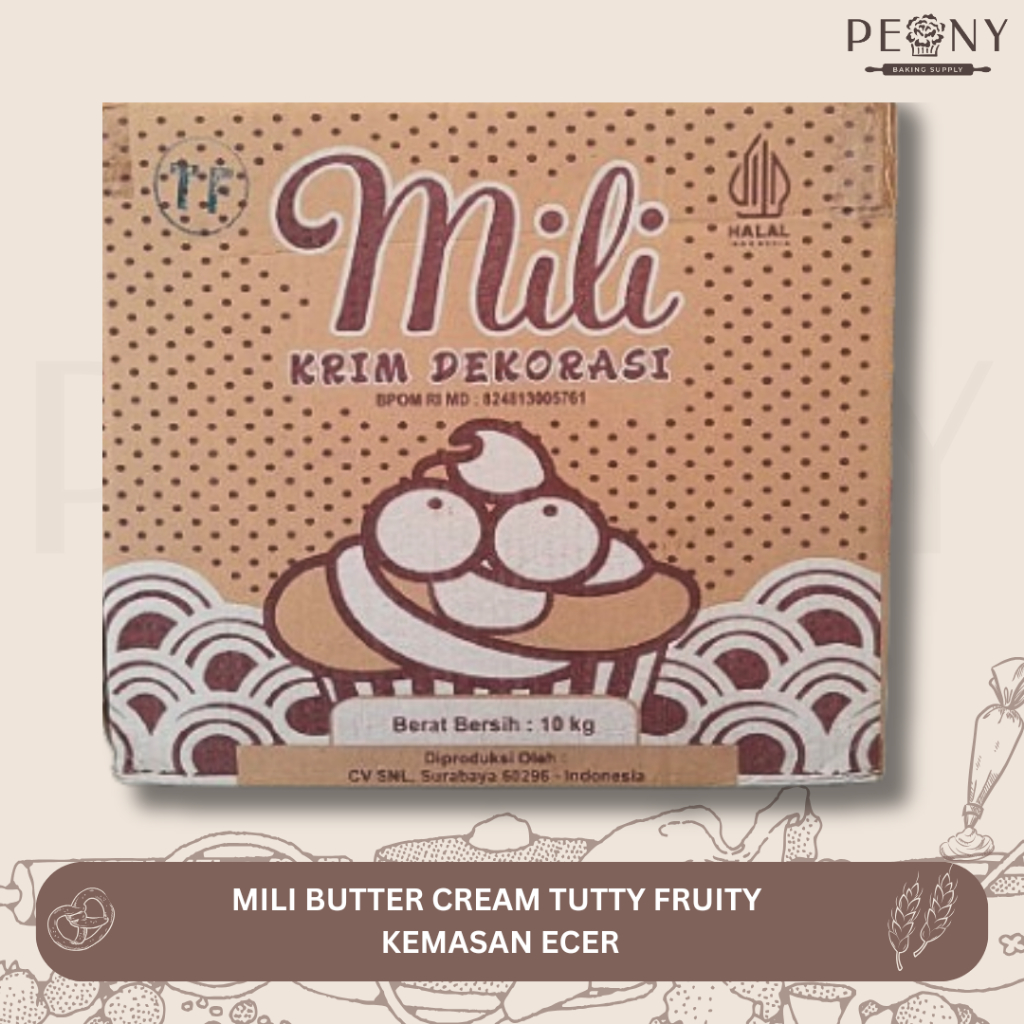 

MILI BUTTER CREAM TUTTY FRUITY KEMASAN ECER