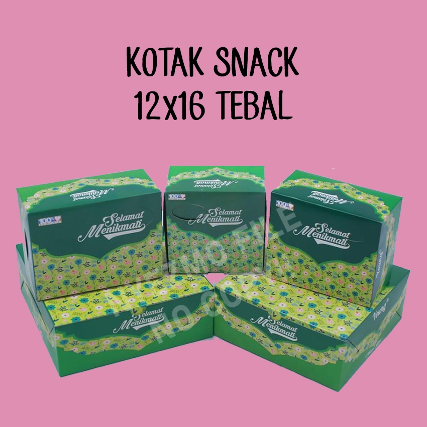 Kotak Kue Tebal 12x16/ Kotak Snack Tebal 12x16/Dus Kue Tebal 12x16 / Dus Snack 12x16