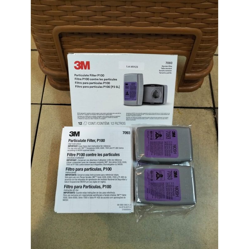 Catridge 3M 7093 Particulate Filter Niosh P100 Original