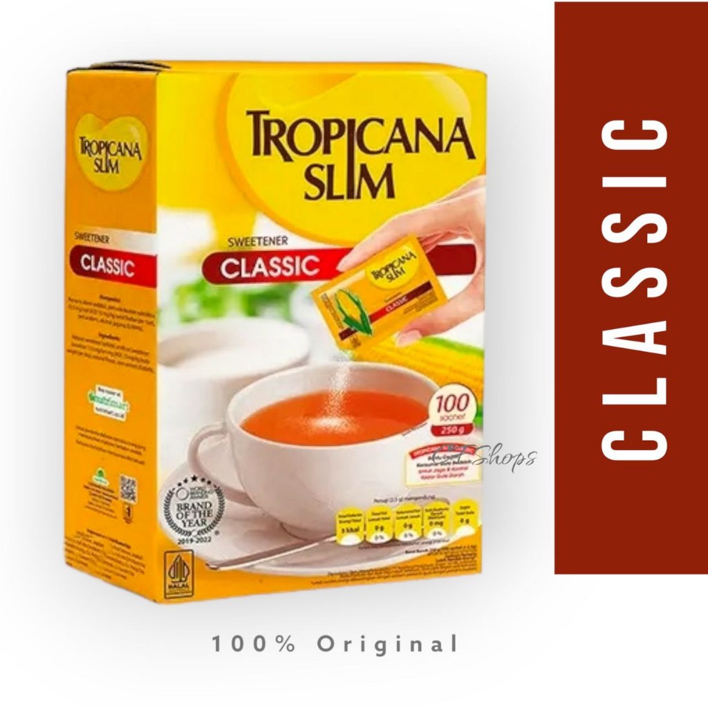 

Tropicana Slim Sweetener Classic 50 sachet 100 sachet - Pemanis untuk Bantu Batasi Gula
