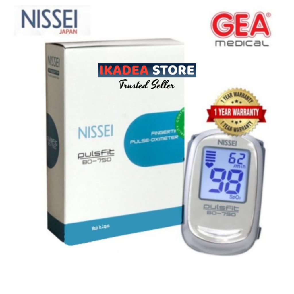 Fingertip Pulse Oxymeter Oximeter Nissei Alat Saturasi Oksigen Original Jepang