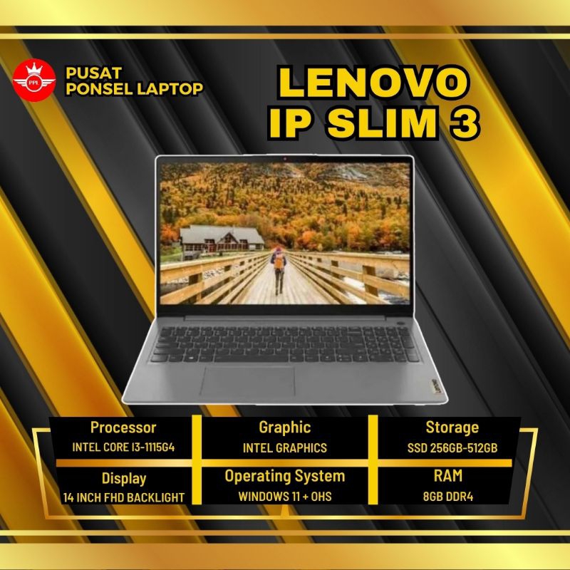 LENOVO IP Slim 3-14ITL6 Intel Core i3-1115G4-RAM 8GB-SSD 256 GB