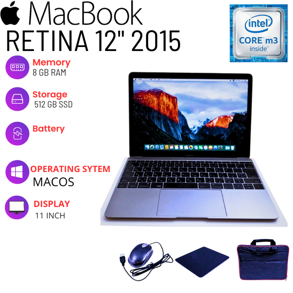MACBOOK RETINA 12 INCH 2015 M3/2017 M3 SECOND GARANSI 100%
