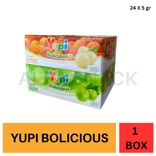 

Yupi Bolicious Blackberry Strawberry Orange Lychee 1 Box (24 x 5 gram)