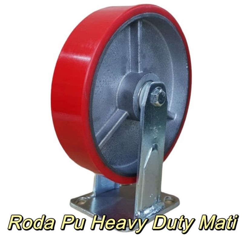 roda PU heavy duty 8 inch mati Taiwan / roda PU 8in mati heavy duty