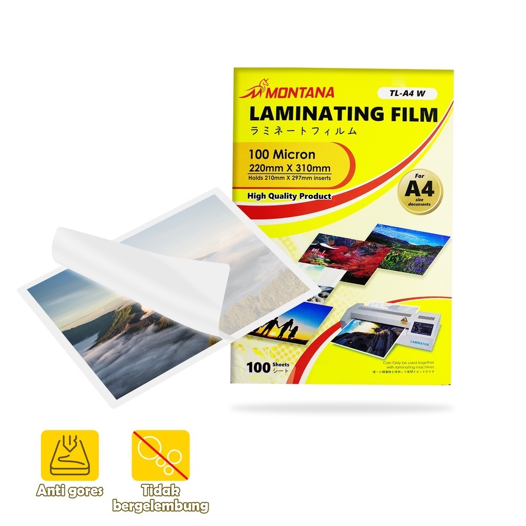 

LAMINATING FILM AMANDA ALF-A4 / PLASTIK LAMINATING A4 MURAH