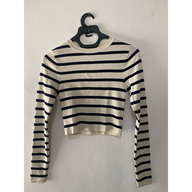 zara crop top long sleeve