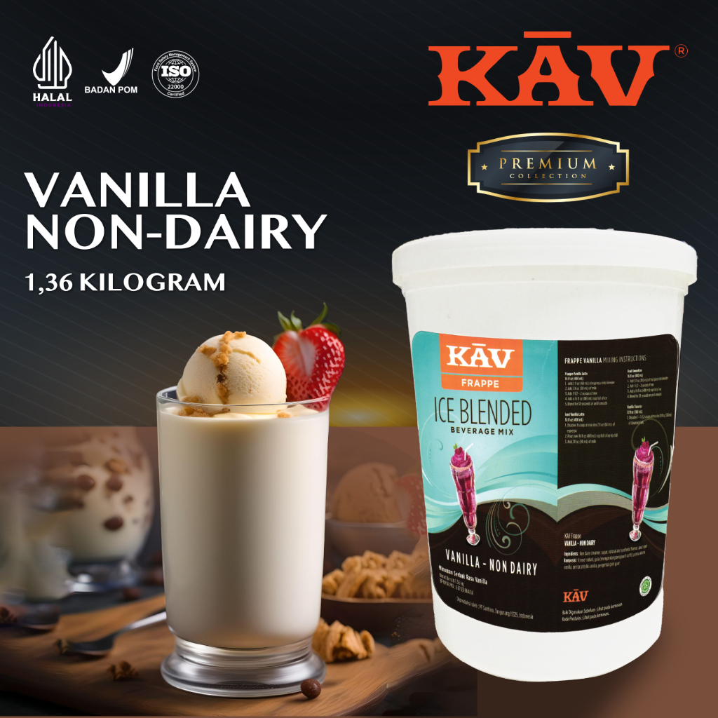 

Kav Tub Powder Drink Vanilla - Minuman Frappe Vanila Premium 1,36 Kg