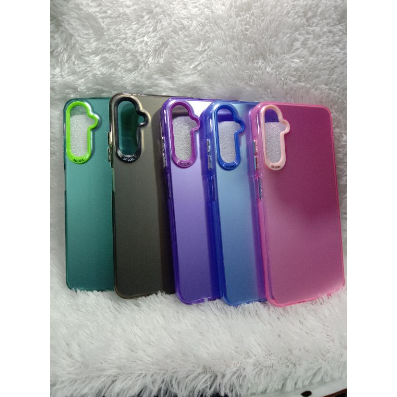 Case Hybrid IMD Matte Plate Hologram Samsung A05S Silikon Case Hybrid IMD Samsung A05S