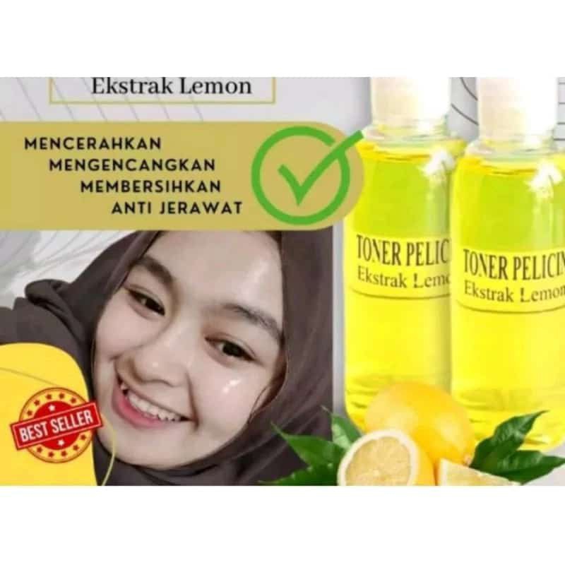 Toner Pelicin Ekstrak Lemon 1pcs isi 60 ml Original - Toner pemutih cepat/Pelicin Wajah  - Putih Glo