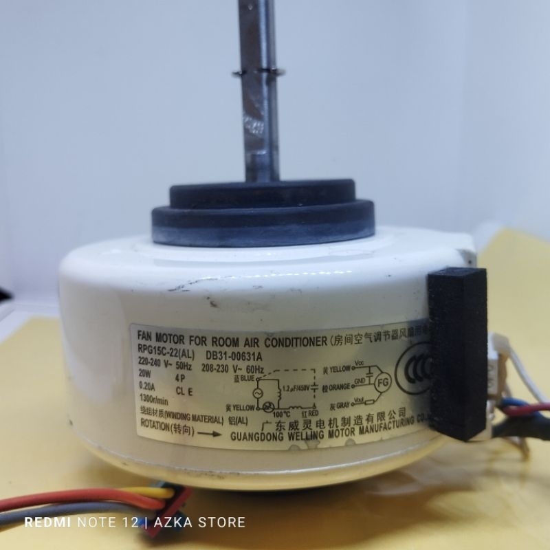 FAN MOTOR AC LG HERCULES MOTOR FAN AC LG VIRUS DOCTOR ORIGINAL DINAMO BLOWER AC LG