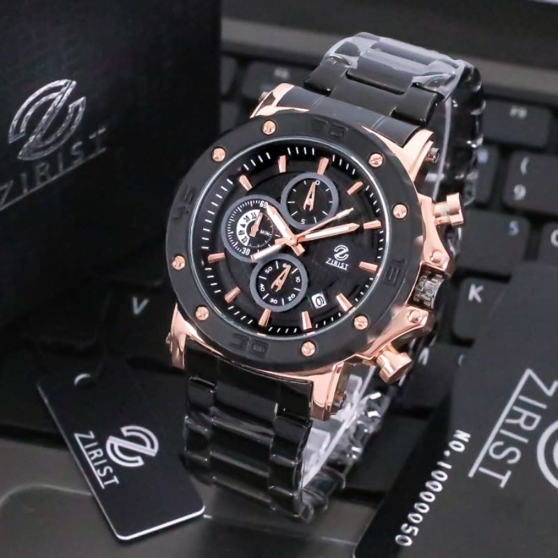 Jam tangan ZIRIST ORIGINAL rantai crono aktif pria