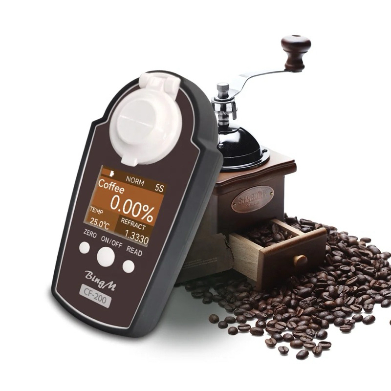 CF-200 Refraktometer Kopi Coffee Concentration Refractometer Density Coffee TDS Meter Coffee Densito